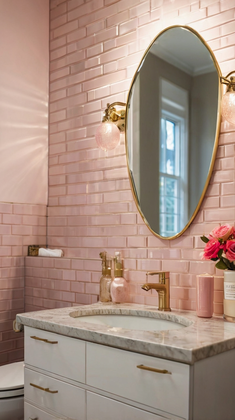 15 Pink Tile Bathroom Ideas for a Fresh and Feminine Touch - Glamour Guide