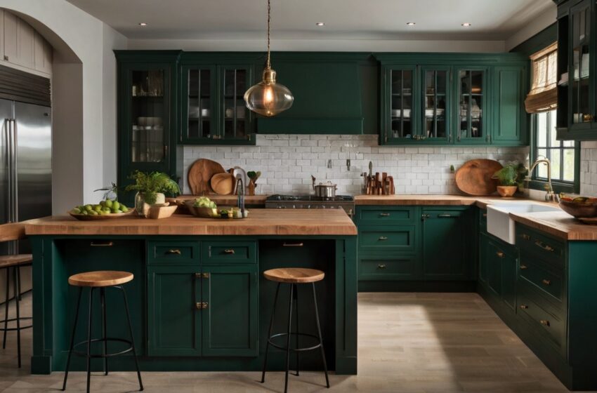 15 Dark Green Kitchen Cabinet Ideas That Bring Depth, Drama, and Sophistication