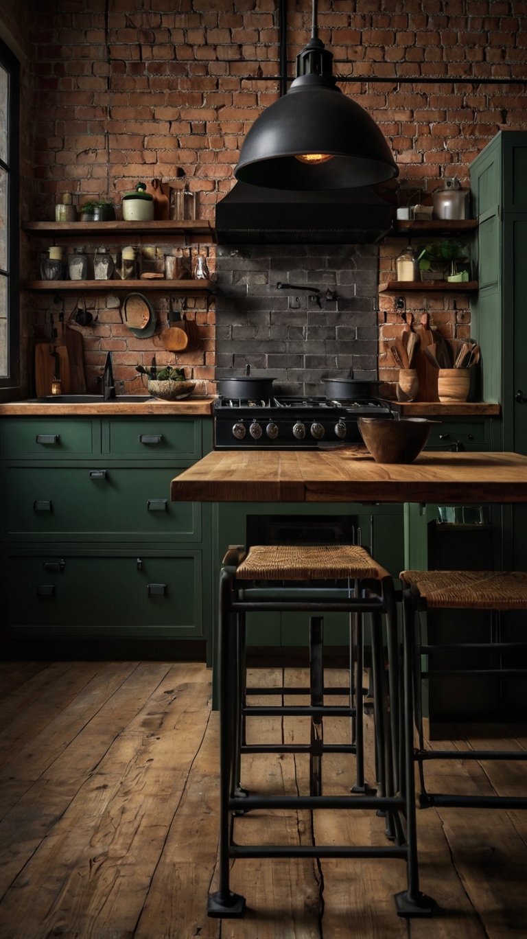 15 Dark Green Kitchen Cabinet Ideas That Bring Depth, Drama, and ...