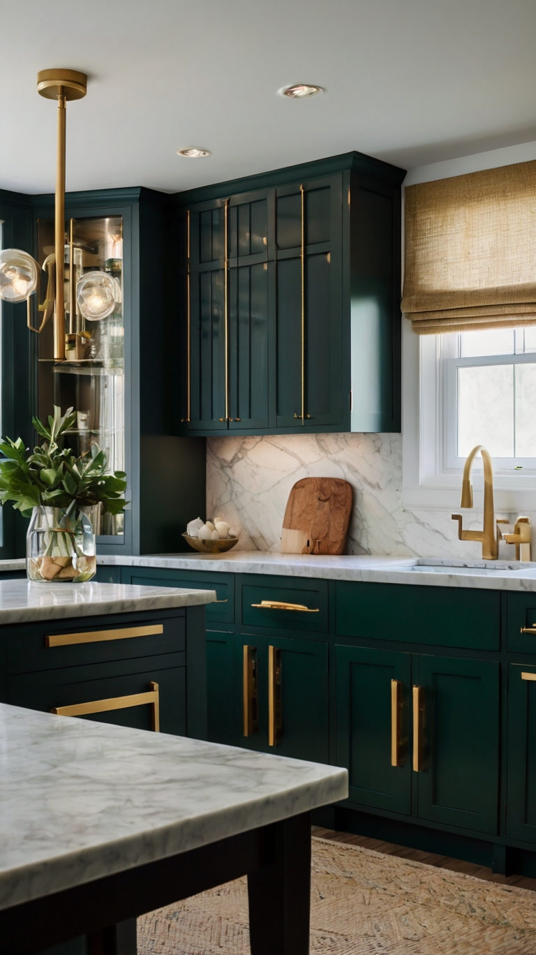 15 Dark Green Kitchen Cabinet Ideas That Bring Depth, Drama, and ...