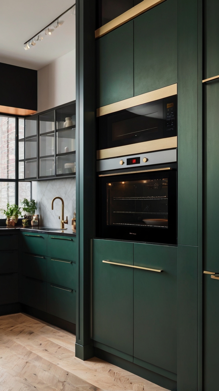 15 Dark Green Kitchen Cabinet Ideas That Bring Depth, Drama, and ...
