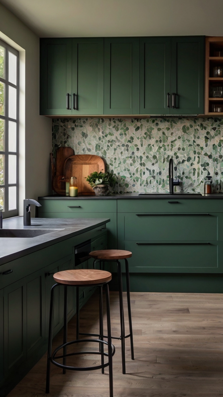 15 Dark Green Kitchen Cabinet Ideas That Bring Depth, Drama, and ...