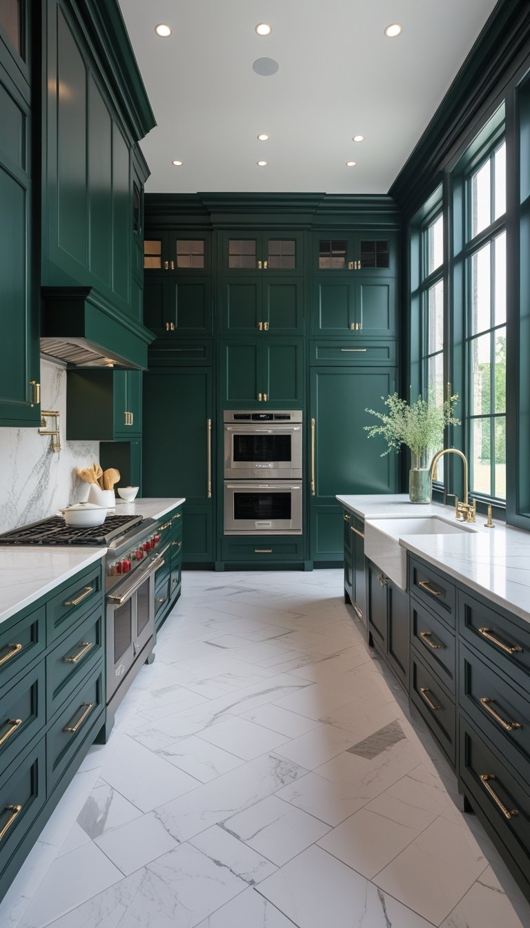 20 Dark Green Kitchen Cabinet Ideas for a Timeless and Elegant Home ...