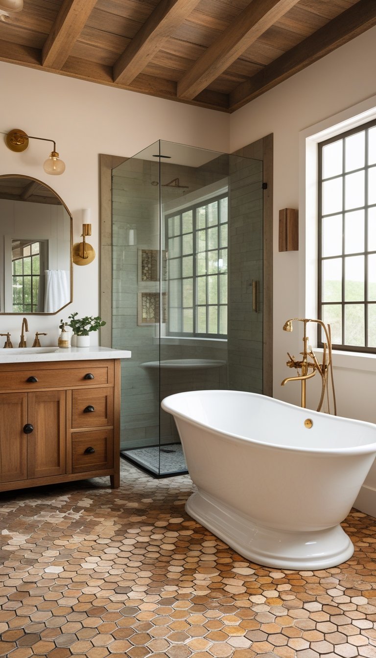 15 Rustic Bathroom Tile Ideas for a Warm and Natural Look - Glamour Guide