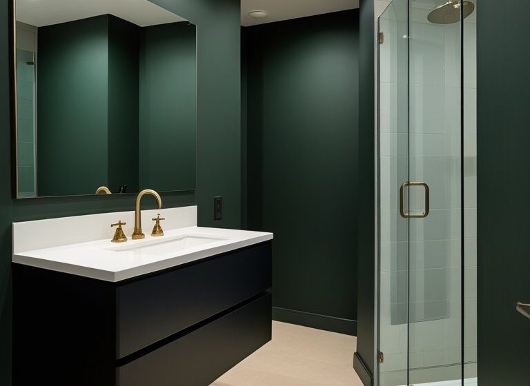  15 Dark Green and Black Bathroom Ideas for Bold, Timeless Elegance