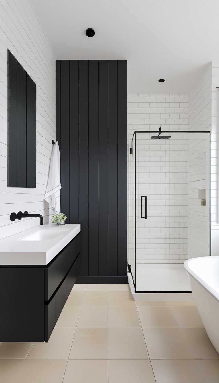 18 Black Shiplap Bathroom Ideas for Bold, Modern Elegance - Glamour Guide