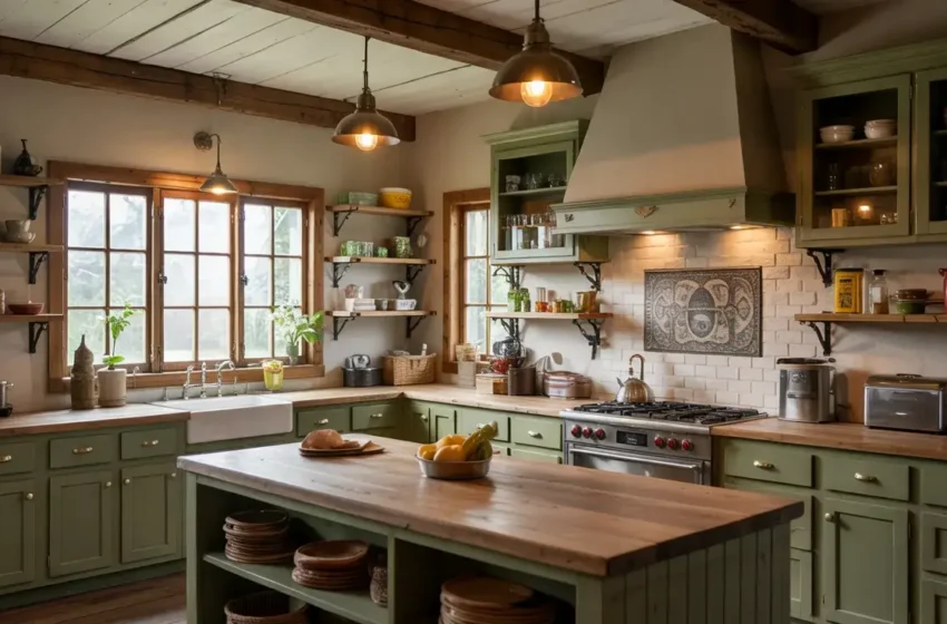 15 Elegant Green and Wood Kitchen Ideas for Cozy Spaces