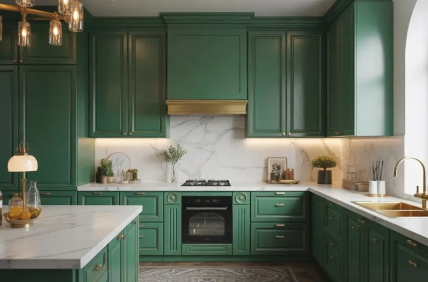 15 Stunning Emerald Green Kitchen Ideas for Luxury Style