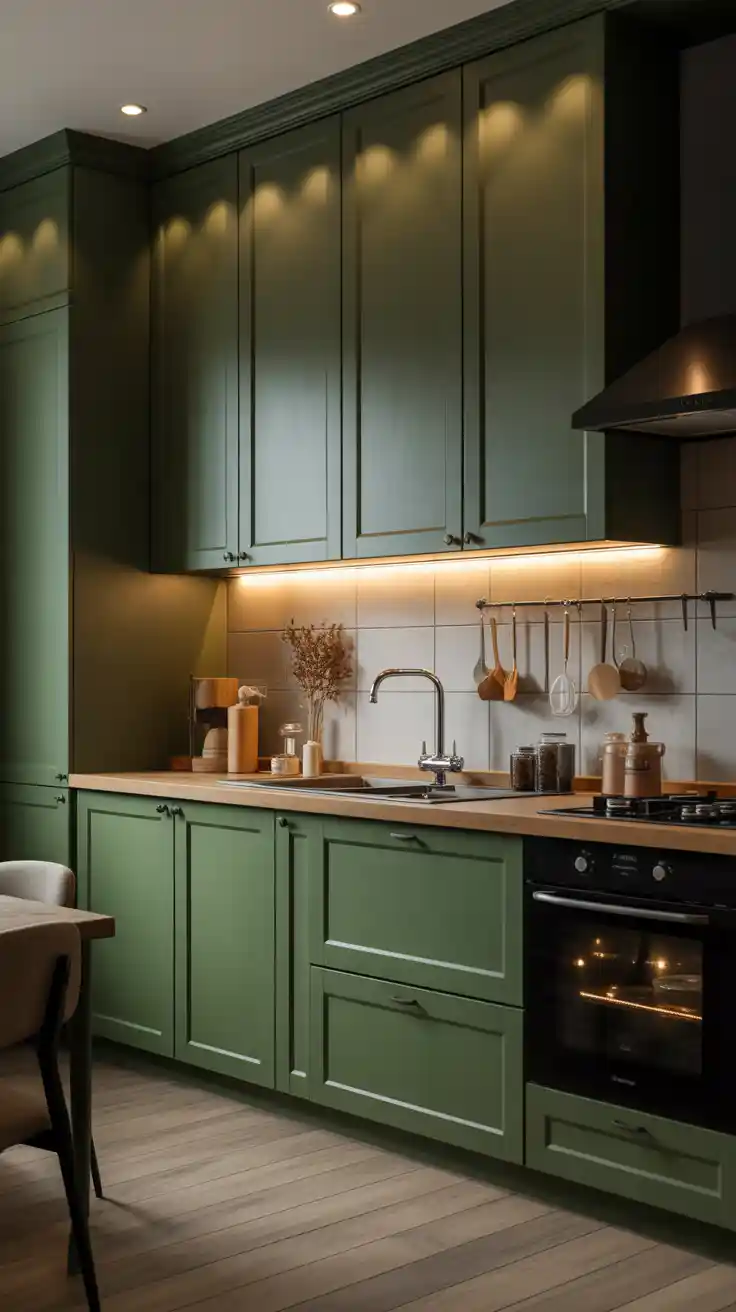 15 Elegant Forest Green Kitchen Ideas for Modern Homes - Glamour Guide