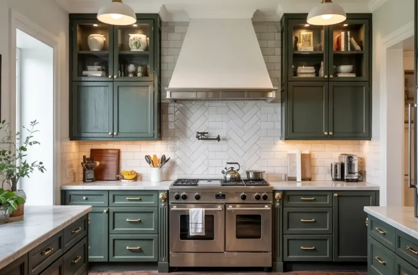  15 Stunning Dark Green Kitchen Ideas for a Luxurious Look